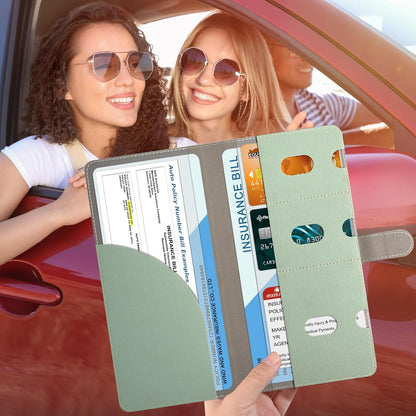 RSAquar Car Registration and Insurance Holder, Vehicle Glove Box Organizer Cool Car Accessories, Auto Truck Document Holder for Cards, Driver License, Black Glitter