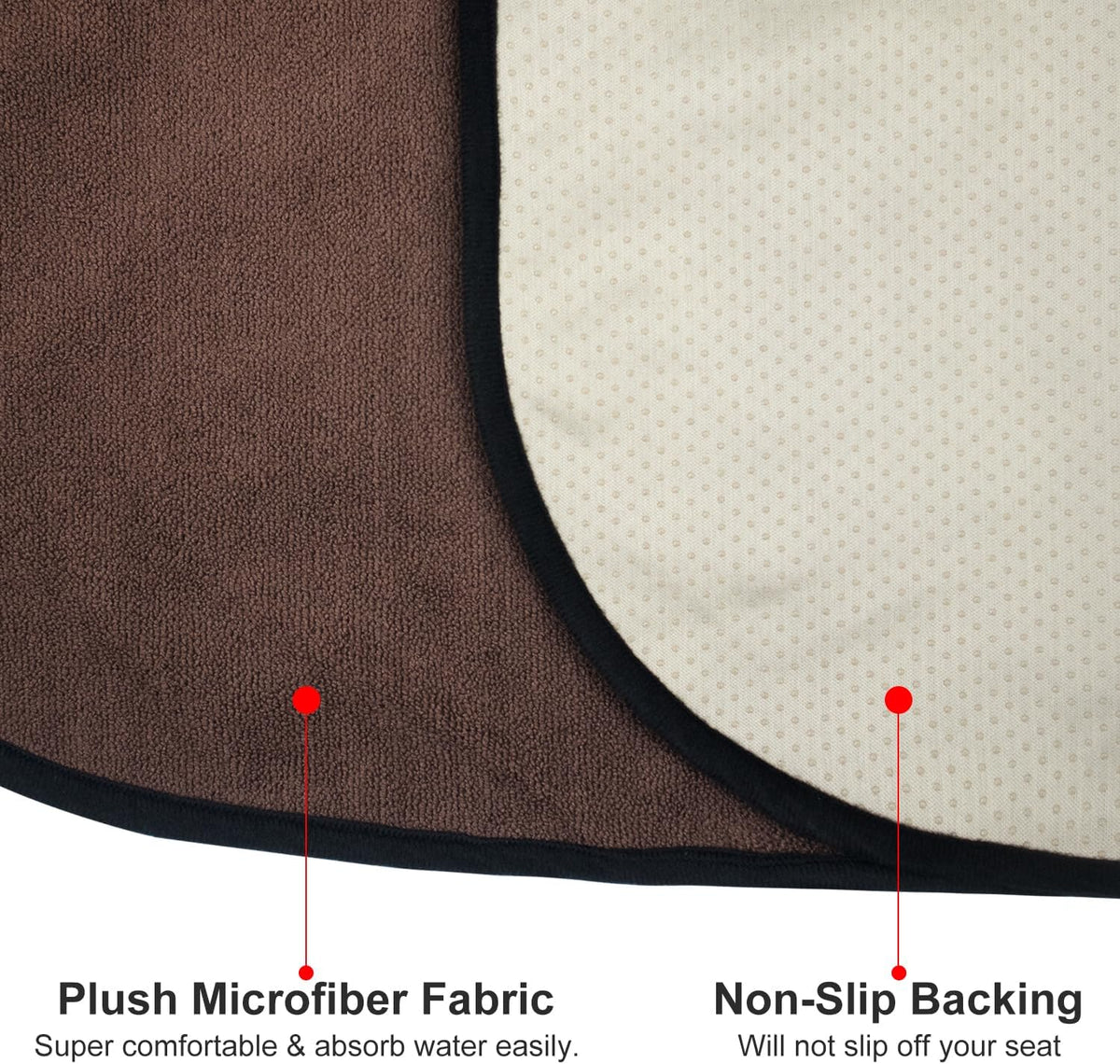 Waterproof Sweating Car Seat Cover for Post Gym Workout, Running, Swimming, Beach and Hiking, Universal Fit Non-Slip Towel Bucket Seat Protector for Cars SUV Trucks, Machine Washable (Grey)