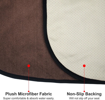Waterproof Sweating Car Seat Cover for Post Gym Workout, Running, Swimming, Beach and Hiking, Universal Fit Non-Slip Towel Bucket Seat Protector for Cars SUV Trucks, Machine Washable (Grey)
