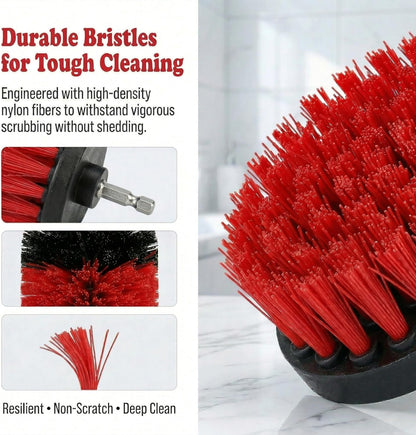 Drill Brush Attachment Set, 5 Pack Power Scrubber Cleaning Brush Kit with Extension Rod for Bathroom, Tub, Tile, Grout, Kitchen, Floor and Wheel Rims (Blue)