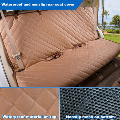 VIEWPETS Bench Car Seat Cover Protector - Waterproof, Heavy-Duty and Nonslip Pet Car Seat Cover for Dogs with Universal Size Fits for Vehicles, Trucks & SUVs
