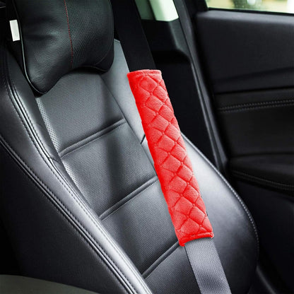 Tatuo 4 Pack Seat Belt Cover Extra Long Seat Belt Pads for Car Soft Comfort Shoulder Strap Covers Harness Pads Helps Protect Your Neck and Shoulder(10.6 Inch,Black)