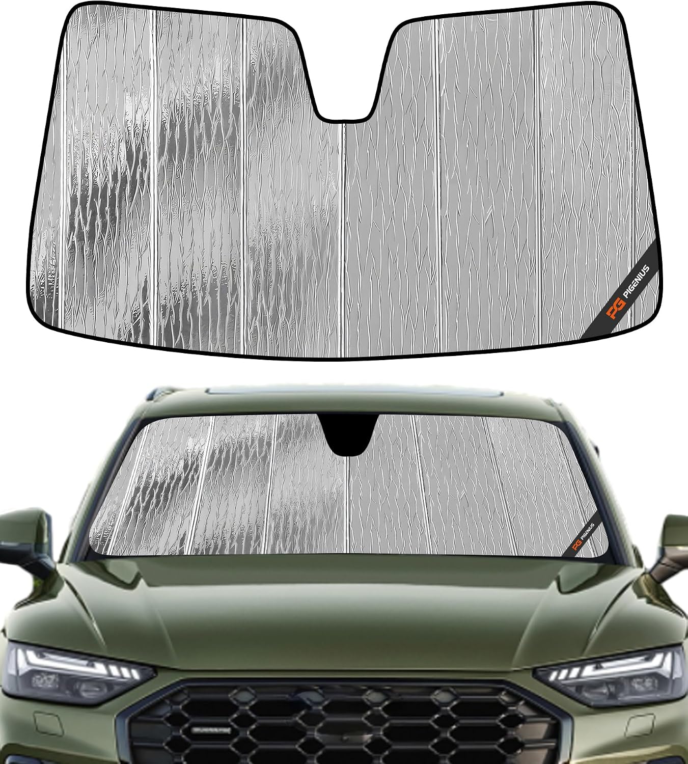 Pigenius Windshield Sunshade for Audi Q5/SQ5 2018-2025, Q5 Sportback/SQ5 Sportback 2021-2025, Q5 PHEV 2020-2025 - AstraGuard