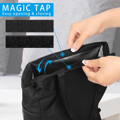 Homelove Car Trash Can, Leak-Proof Waterproof Trash Bin Collapsible Portable Auto Garbage Bag Large Capacity Trashcan Storage Bag Multipurpose Car Organizer Hanging (Black)