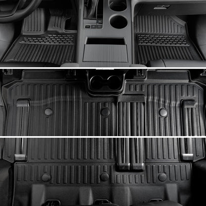 Floor Mats for Toyota Sienna 2021-2026, All Weather Floor Mats Lower Trunk Cargo Liner Accessories, Full Coverage Set (Fit 8-Seat with Spare Tire)