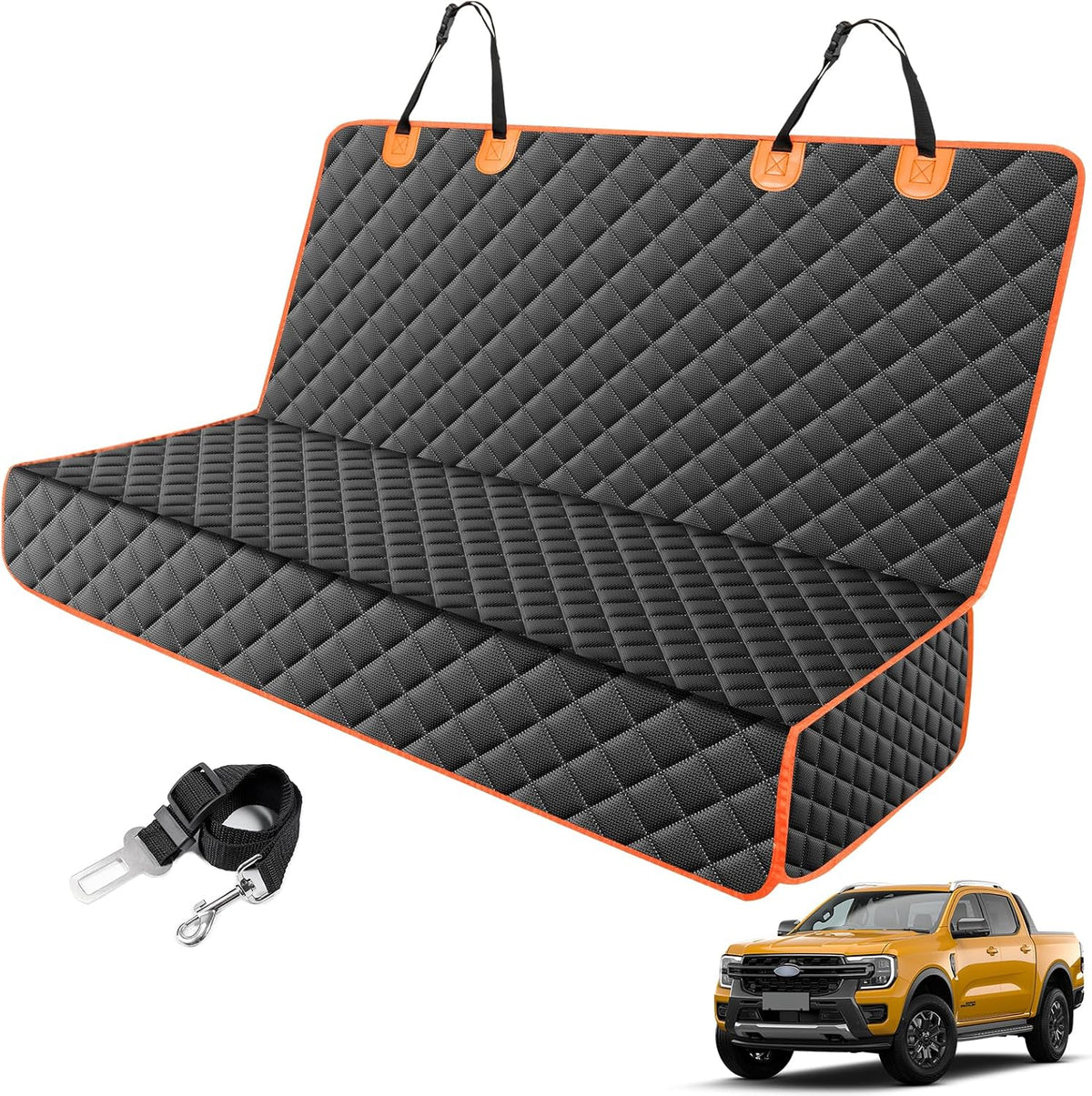 MIXJOY Dog Seat Cover for Back Seat Waterproof Dog Seat Covers for Cars, Car Seat Protector for Dogs, Nonslip Back Seat Cover for Trucks & SUV