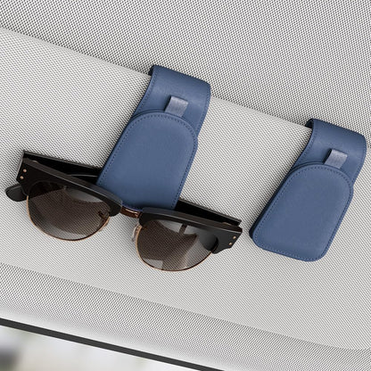 Sotfamily Sunglass Holder for Car Visor, Suede Cloth Magnetic Sunglass Organizer for Car Accessories, 2 Packs, Black