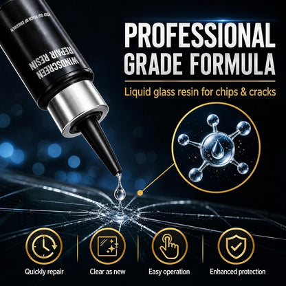 Upgraded Windshield Repair Kit for Chips and Cracks, 2026 Professional Car Glass Repair Kit with Type-C UV Curing Light, Nano Auto Glass Repair Fluid for Star, Bulls-Eye & Long Cracks, 2-Pack