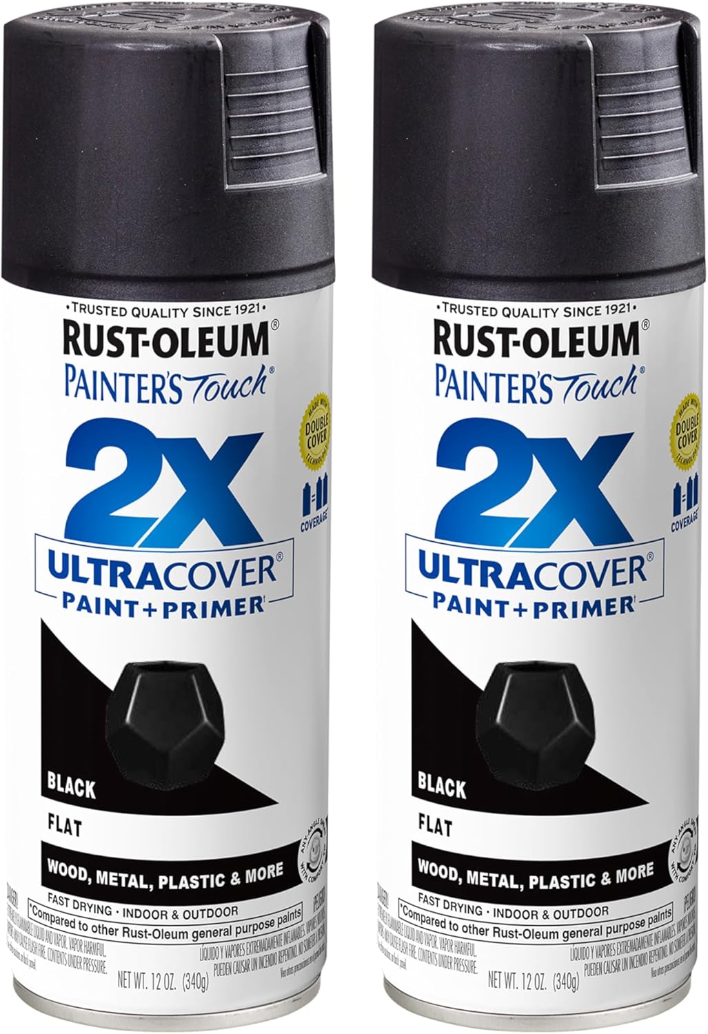 Rust-Oleum 334029 Painter's Touch 2X Ultra Cover Spray Paint, 12 oz, Gloss Clear - Colors F