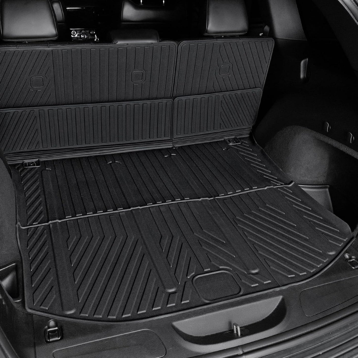 Floor Mats for Jeep Cherokee 2019-2023, All Weather Floor Mats Trunk Cargo Liner with Backrest Protectors and Door Sill Guards Accessories, Full Coverage Set