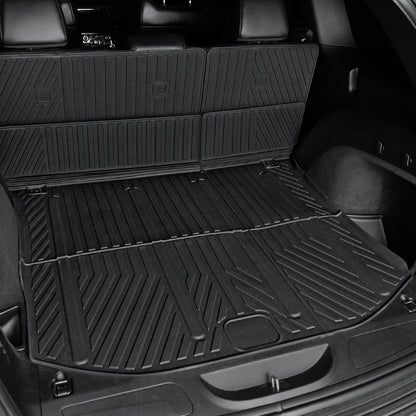 Floor Mats for Jeep Cherokee 2019-2023, All Weather Floor Mats Trunk Cargo Liner with Backrest Protectors and Door Sill Guards Accessories, Full Coverage Set