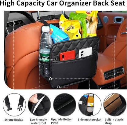 FrgKbTm Car Seat Back Hanging Bag Car Document Holder Multi-Pocket Bottle Bag Storage Box Organizer Travel Tidy Pouch Pocket Kids