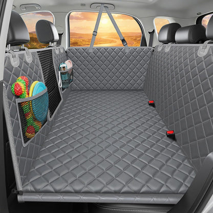 URPOWER 2026 Upgraded Back Seat Extender for Dogs - Large Hard Bottom Dog Car Seat Cover Holds 550lbs, Waterproof Dog Hammock Pet Bed with High-Density Foam Non-Slip Backseat Protector