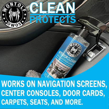 Wontolf CWK188 Car Wash Kit with Foam Gun, Car Wash Soap, Interior Detailer Cleaner, Wheel Cleaner, Car Care Cleaning Detailing Kit for Cars Trucks RVs SUVs Motorcycles (Works w/Garden Hose), 10 Items