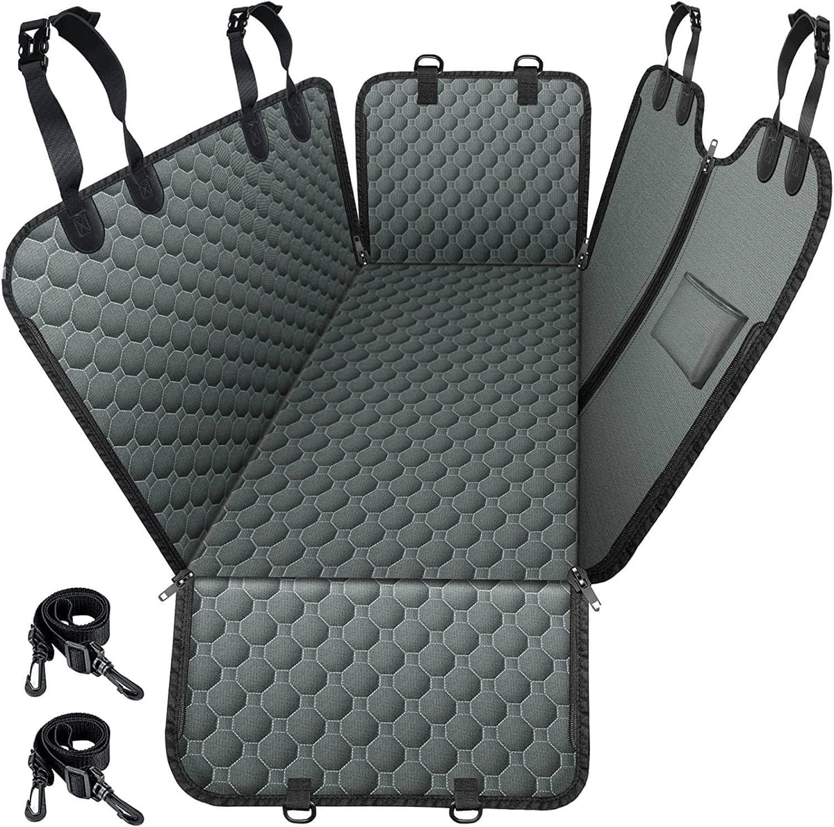 Mancro Dog Car Seat Cover for Back Seat, 2026 Upgraded 600D Heavy Duty Waterproof & Scratch-Resistant Dog Hammock for Car, Back Seat Pet Cover for Dogs with Sedan, Trucks and SUVs, Standard, Black