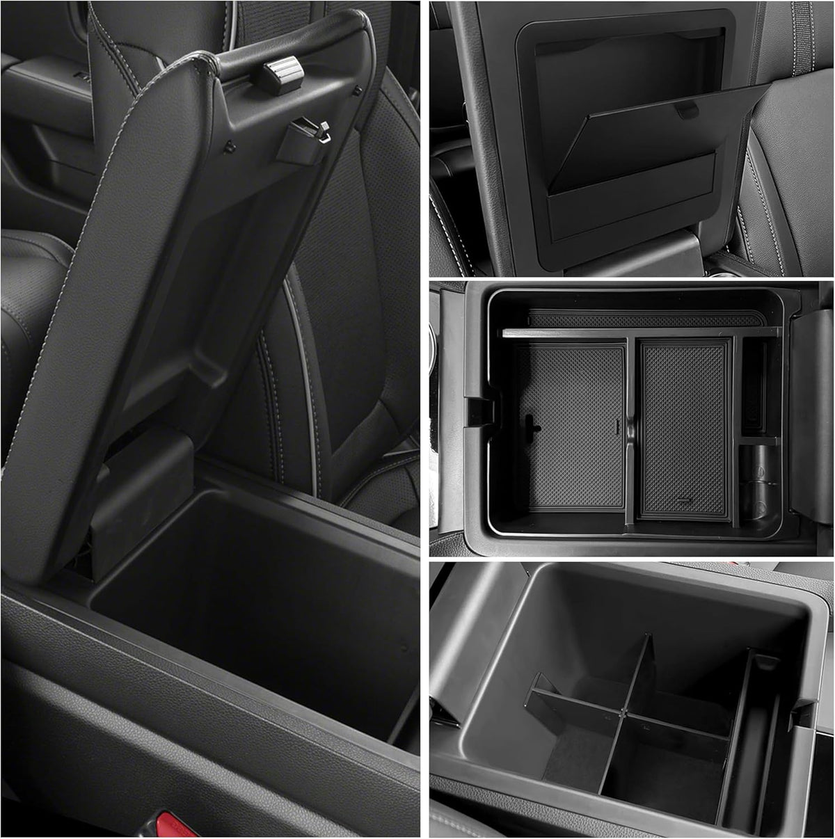 Glove Box Dividers Organizer Compatible with Toyota 2016-2020 2021 2022 2023 Tacoma Accessories Black ABS Material Center Console Organizer