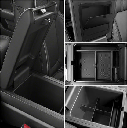 Glove Box Dividers Organizer Compatible with Toyota 2016-2020 2021 2022 2023 Tacoma Accessories Black ABS Material Center Console Organizer