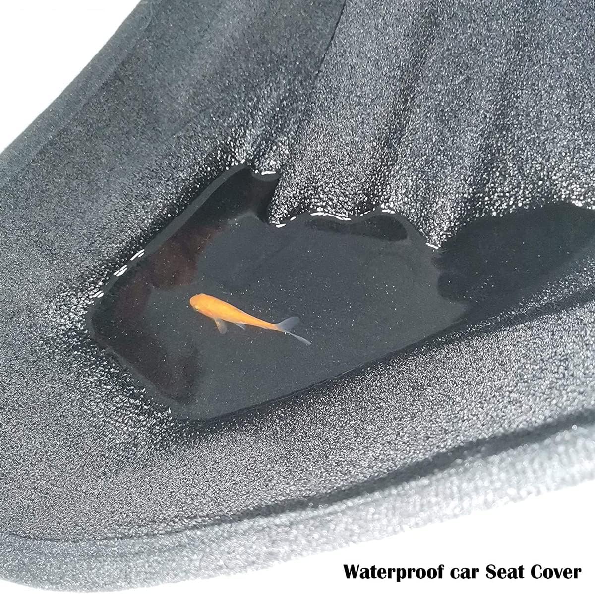 Car Seat Cover Protector Front Seats,for Gym Workout,Running,Swimming,Beach and Hiking,Waterproof Sweat Towel Bucket Seat Covers for Cars SUV Trucks (Black, 1Pcs)
