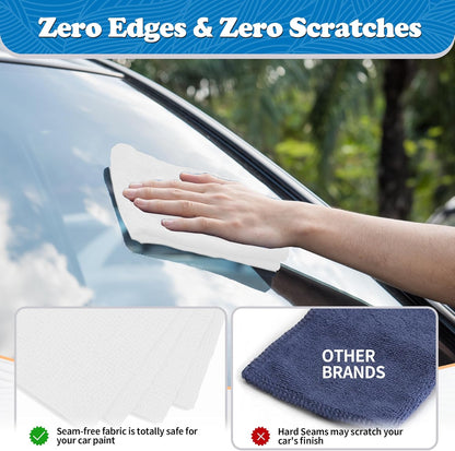 FIXSMITH Shop Towels, Pack of 200, Grey Microfiber Cleaning Cloth Bulk, Microfiber Towels for Cars, All-Purpose Absorbent Cleaning Rags, Dust Cloth for Automotive, Mechanic, Garage, 11.5 x 11.5 inch