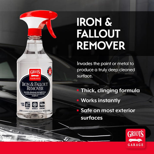Griot's Garage Iron and Fallout Remover for Car Detailing and Cleaning, Remove Rust, Embedded Debris and Fallout from Multiple Exterior Surfaces 10948, 35oz