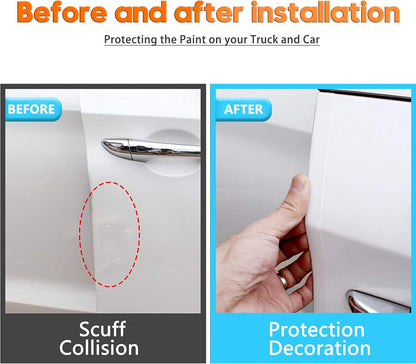 MYFAMIREA Anti-Scratch Anti-Collision Adhesive Strip Car Door Edge Guard Protector Strip Car Door Scuff Plate Protectors Transparent Invisible Tape for Rear Bumper/Door(33Ft x 2In)