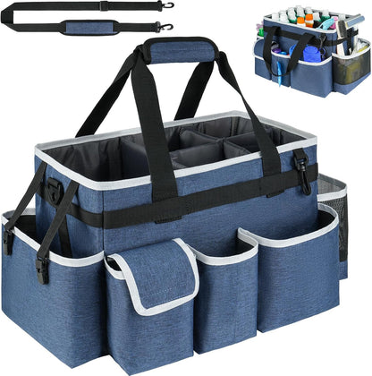 Cleaning Caddy,Cleaning Bag for Housekeepers,Cleaning Supplies Organizer with Handle,Black