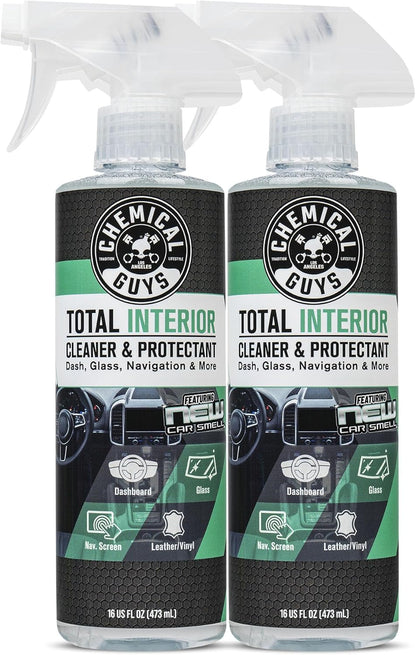 Chemical Guys Total Interior Cleaner Variety Kit With Storage Bag New Car And Black Cherry Scents Microfiber Towels Giftable Car Care Set