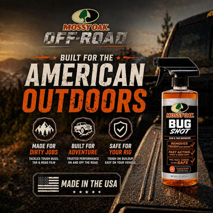 Mossy Oak Road Grime & Tar Remover - Removes Splatter, Road Tar, and Tree Sap - 16 oz, Ready-to-Use, Safe for Cars, Trucks, UTVs and ATVs