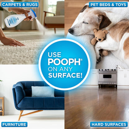 Pooph Pet Odor Eliminator, 32oz - Eliminates Odors at the Molecular Level, Dogs, Cats, Freshener, Eliminator, Urine, Poop, Pee, Deodorizer, Nature’s, Puppy, Fresh, Clean, Furniture, Potty