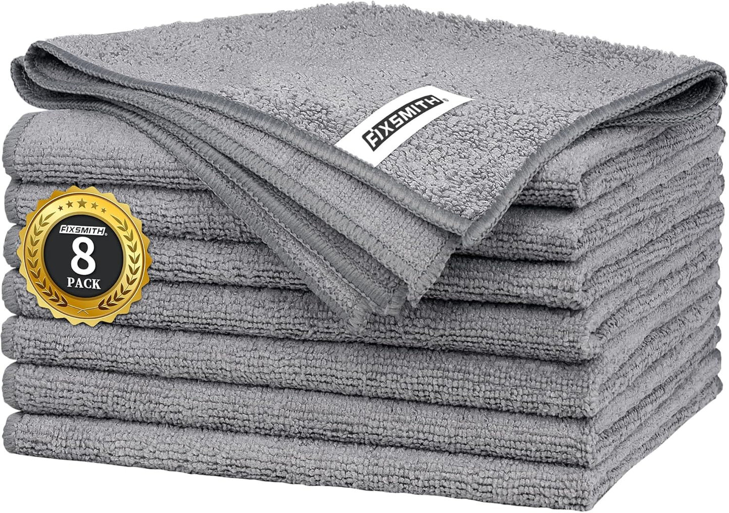 FIXSMITH Microfiber Cleaning Cloth - Pack of 50, Microfiber Towels for Cars 16 x 12 in, Highly Absorbent Cleaning Rags, Lint-Free, Streak-Free Cleaning Cloths for Car Kitchen Home Office