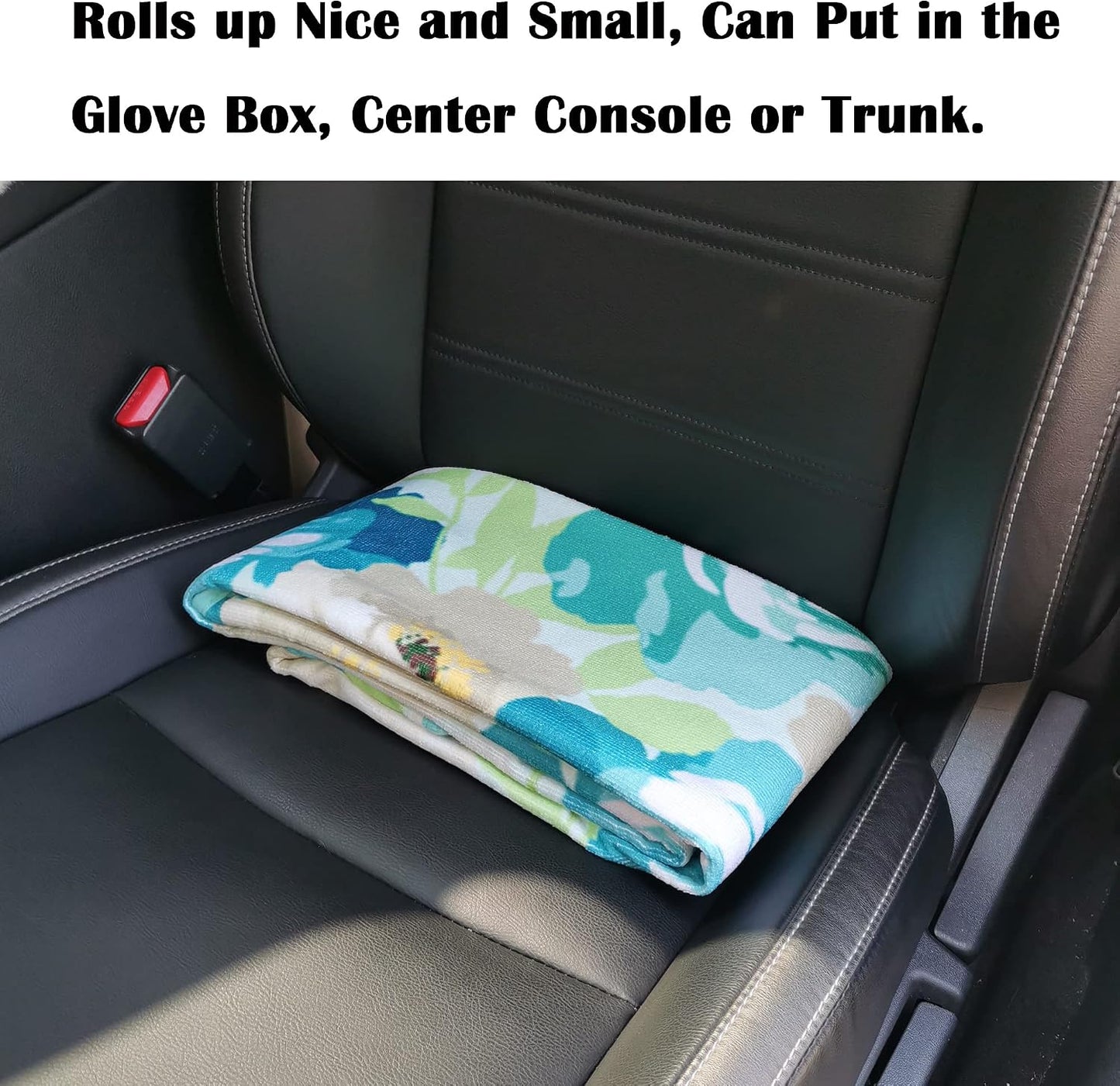 Car Seat Cover Protector Front Seats,for Gym Workout,Running,Swimming,Beach and Hiking,Waterproof Sweat Towel Bucket Seat Covers for Cars SUV Trucks (Black, 1Pcs)