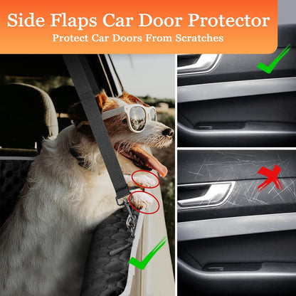Mancro Dog Car Seat Cover for Back Seat, 2026 Upgraded 600D Heavy Duty Waterproof & Scratch-Resistant Dog Hammock for Car, Back Seat Pet Cover for Dogs with Sedan, Trucks and SUVs, Standard, Black