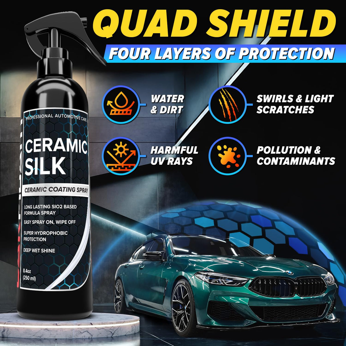 Carfidant Scratch Repair and Swirl Remover - Car Paint Scratch Remover & Restorer Kit with Buffer Pad - Polishing & Waxing Kits - Compound for Vehicles Paint Repair - 8.4 fl. Oz.