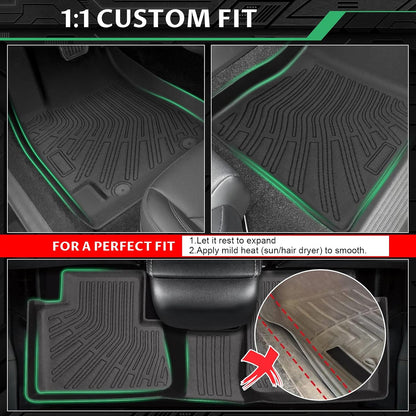 Floor Mats & Cargo Liner for Toyota Camry 2002 2003 2004 2005 2006, ONLY Sedan, Front Rear Mats Custom All Weather Protection TPE, Anti-Slip Floor Mats Camry Accessories
