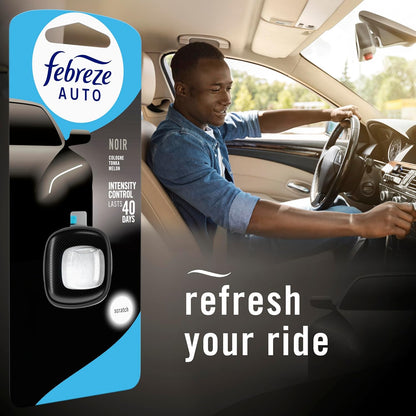 Febreze AUTO Air Freshener, Odor-Fighting Automotive Vent Clip, Midnight Storm Scent, 8 Count