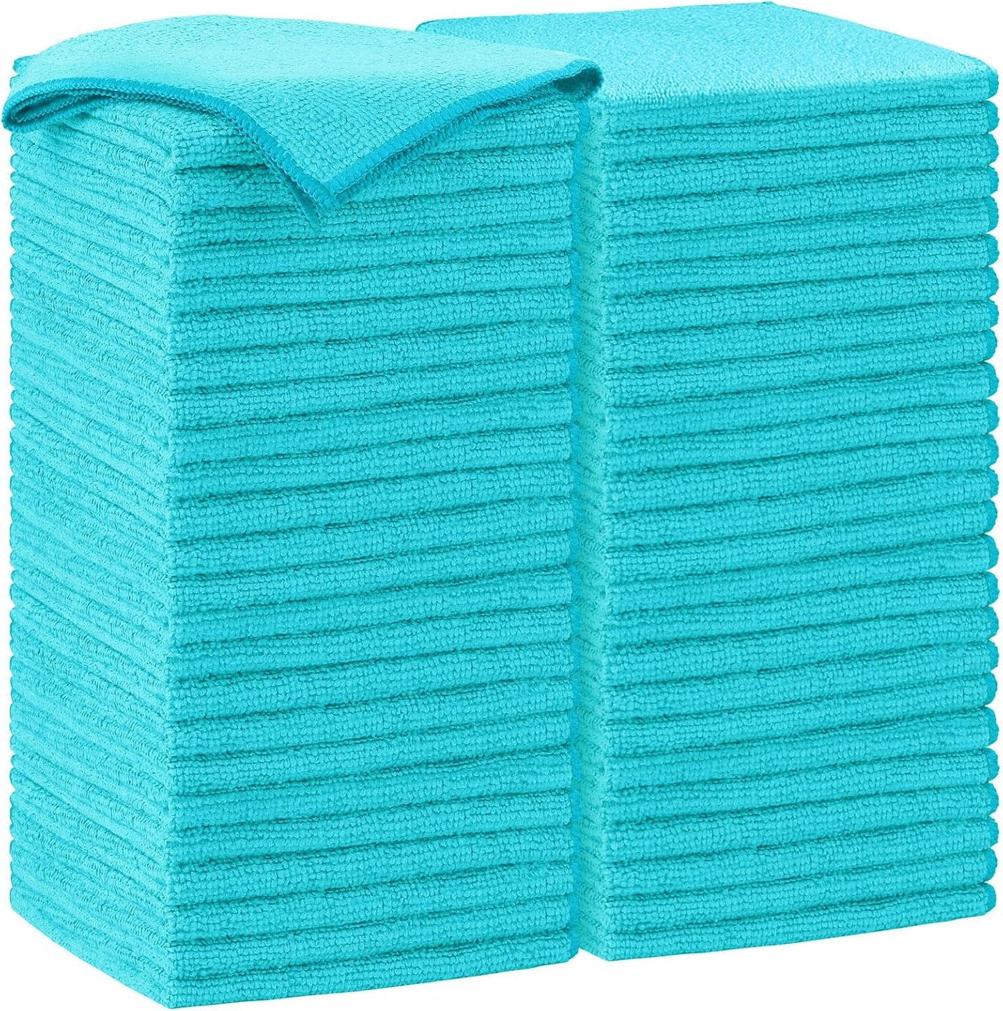 AIDEA Microfiber Cleaning Cloth-12PK, Soft Microfiber Towels for Cars, Absorbent Cleaning Rags, Lint-Free Streak-Free Wash Cloths for House, Kitchen, Window(12in.x12in), Black