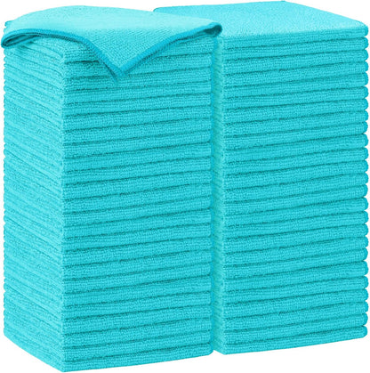 AIDEA Microfiber Cleaning Cloth-12PK, Soft Microfiber Towels for Cars, Absorbent Cleaning Rags, Lint-Free Streak-Free Wash Cloths for House, Kitchen, Window(12in.x12in), Black