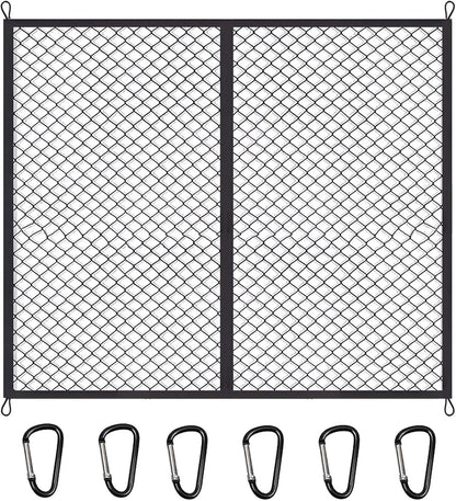 BAILALIBO Cargo Net Stretchable, Adjustable Elastic Trunk Mesh Nets with Metal Hook Universal for SUV, Jeep, Trucks, Car Exterior Accessories for Secure Storage (35.4x15.8 inch)