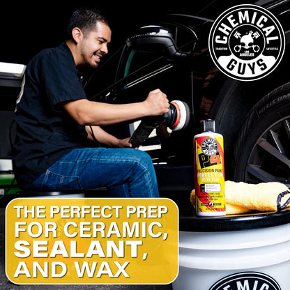Chemical Guys C4 & P4 Clear Cut Correction Compound and Precision Paint Perfection Polish Combo - Removes Scratches, Swirls, Towel Marks, and Etching, Restores Gloss, Polishing Kit - 2 x 16 oz