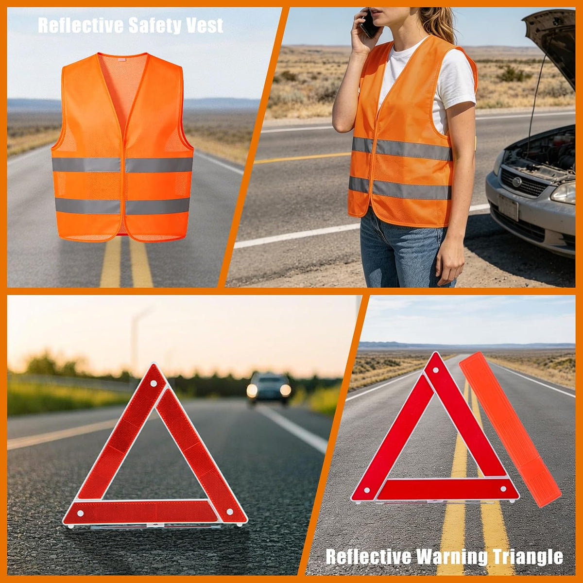 Car Roadside Emergency Kit Automotive Car Safety Kits for Vehicles Woman Man Teen Black