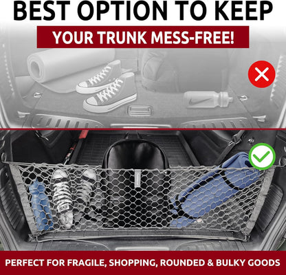Envelope Style Trunk Mesh Cargo Net for Dodge Durango SXT GT SRT 1998-2026 - Car Accessories - Premium Trunk Organizers and Storage - Cargo Net for SUV - Vehicle Carrier Organizer for Dodge Durango