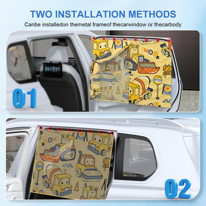 Car Window Shades, [Upgraded] 8 Strong Magnets Magnetic Side Window Sun Shade [2 Pack] - Dual Layer UV Ray Protection Car Sunshade for Baby, Kids & Pets - Universal Fit for SUV, Sedan & Trucks