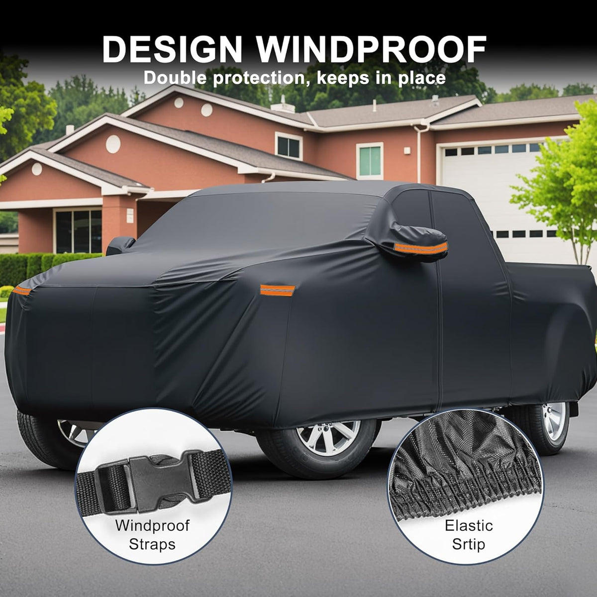 X AUTOHAUX Car Cover for Honda Civic Sedan/Coupe 210D-PU Outdoor Full Car Cover All Weather with Door Zipper for Waterproof Windproof Sun Rain Snow Protection