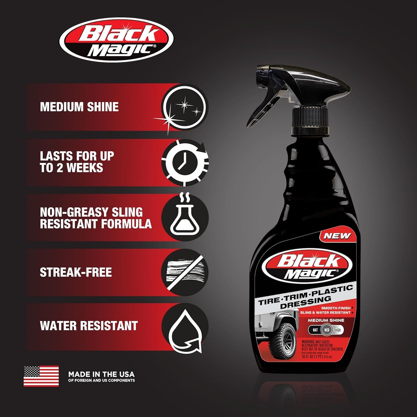 Black Magic 120218 No Scrub All Wheel Cleaner, 23 oz. (Pack of 2) - No Scrubbing Needed, Just Apply, Hose Off and Wipe for Clean Wheels Every Time