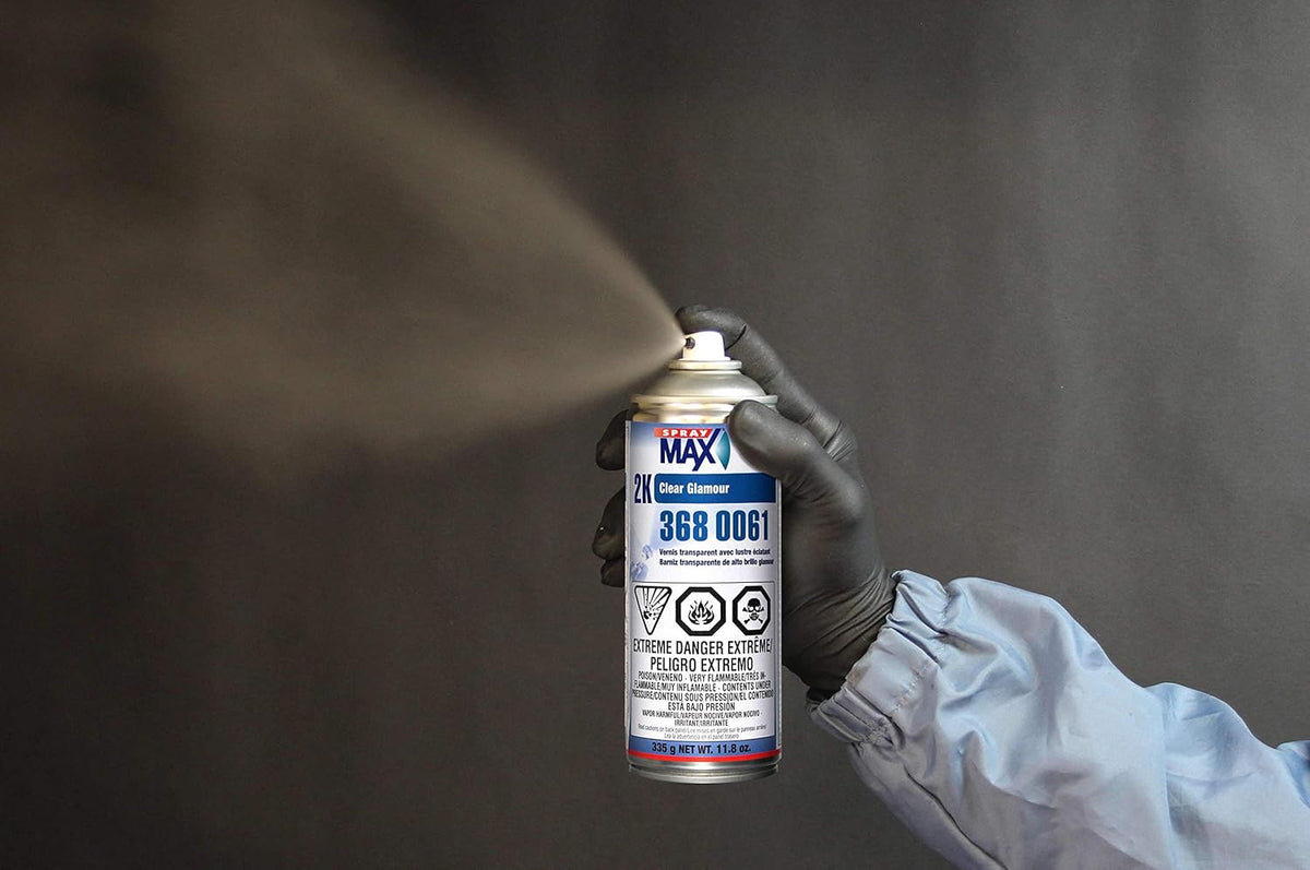 SprayMax 2K Glamour High Gloss Clear Coat | 2K Automotive Clear Coat Spray Paint | High Gloss Finishing Spray | UV-Resistant, Scratch & Gasoline Resistant | Professional Grade 11.8 oz