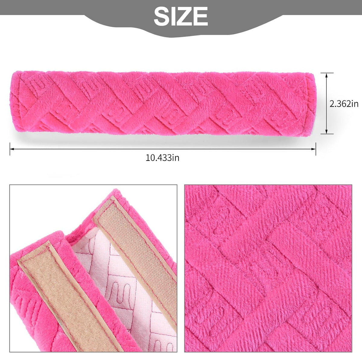 surpassme Car Seat Belt Pads Cover, 2 Pack Seat Belt Shoulder Strap Covers Protector to Release Stress to Your Neck and Shoulder for a Safety Driving (Pink)