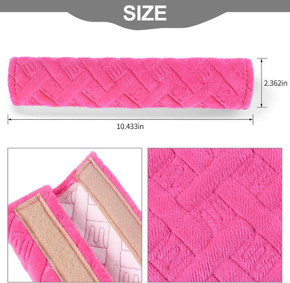 surpassme Car Seat Belt Pads Cover, 2 Pack Seat Belt Shoulder Strap Covers Protector to Release Stress to Your Neck and Shoulder for a Safety Driving (Pink)