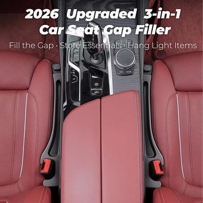 EnzeroTools Car Seat Gap Filler, 2-Pack No-Drop Seat Side Gap Seam Filler Organizer with Phone Holder, Universal Fit Fill The Gap Between Seat & Console, Perfect for Car, SUV, Truck