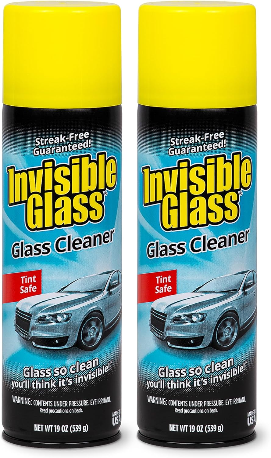 Invisible Glass 91164-6PK Premium Aerosol Glass Cleaner Spray for Car Windshields and Windows, Automotive and Home Window Cleaner, Streak-Free, Ammonia-Free, Tint-Safe – 19 oz (Pack of 6)