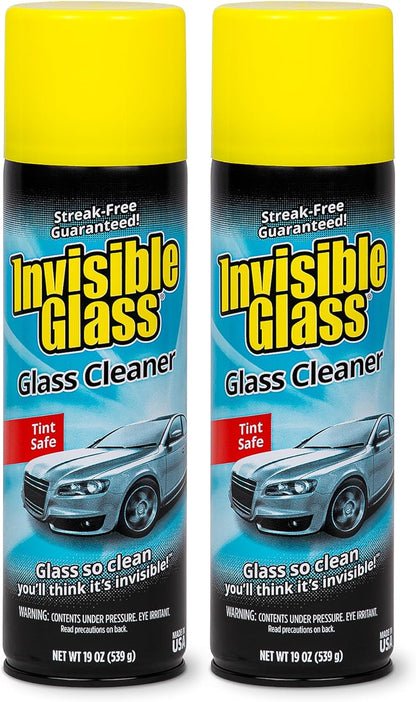 Invisible Glass 91164-6PK Premium Aerosol Glass Cleaner Spray for Car Windshields and Windows, Automotive and Home Window Cleaner, Streak-Free, Ammonia-Free, Tint-Safe – 19 oz (Pack of 6)